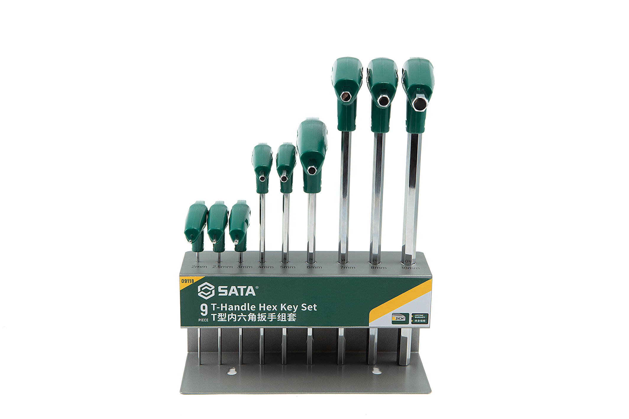 Bộ tay vặn T lục giác 9 cái SATA 09118