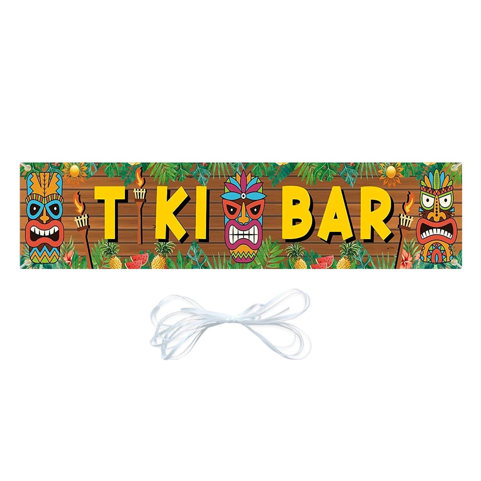 Tiki Banner Carnival Party Decor Ornaments Office Kitchen Poster