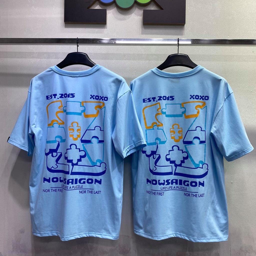 Áo thun unisex tay lỡ NOW SÀI GÒN PUZZIE TEE ||Hany shop