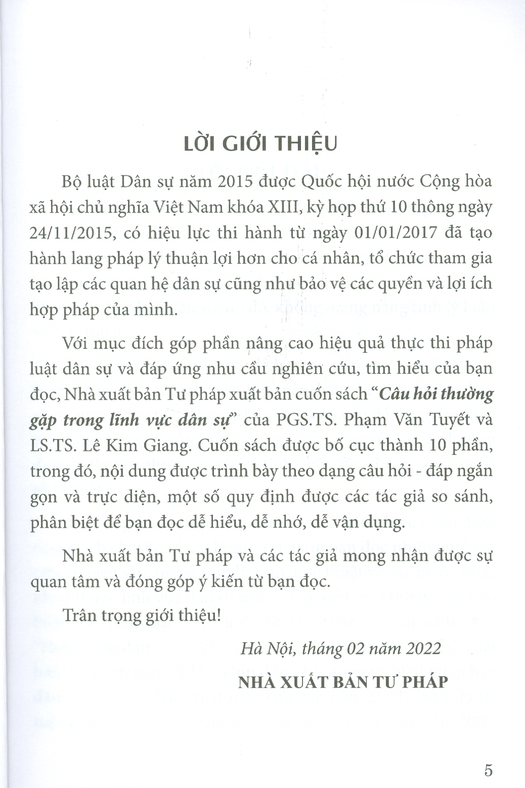 Câu Hỏi Thường Gặp Trong Lĩnh Vực Dân Sự
