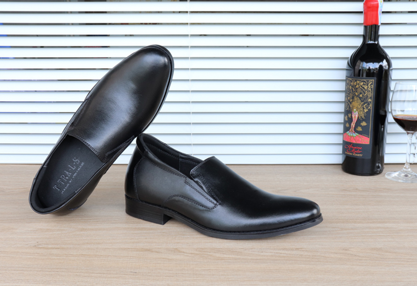GIÀY TĂNG CHIỀU CAO GIÀY CAO DÀNH CHO NAM GIỚI S1010 ĐEN TRƠN - CAO 6CM GIÀY ĐỘN NAM CAO VƯỢT TRỘI