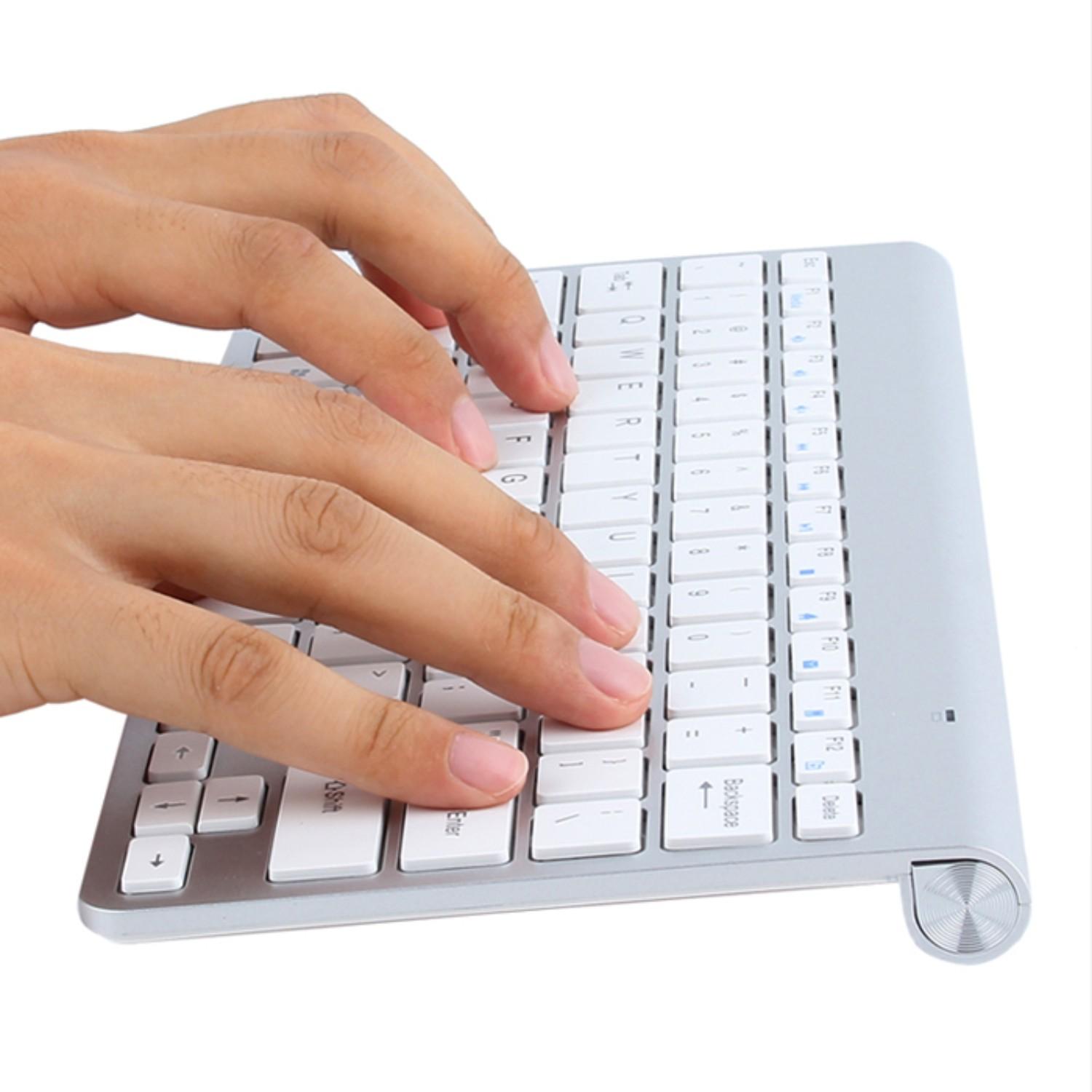 Combo Bàn Phím Và Chuột Không Dây Mini Slim Di Động Đa Phương Tiện Bàn Phím Chuột Cho Laptop Mac Máy Tính Máy Tính Truyền Hình PS4