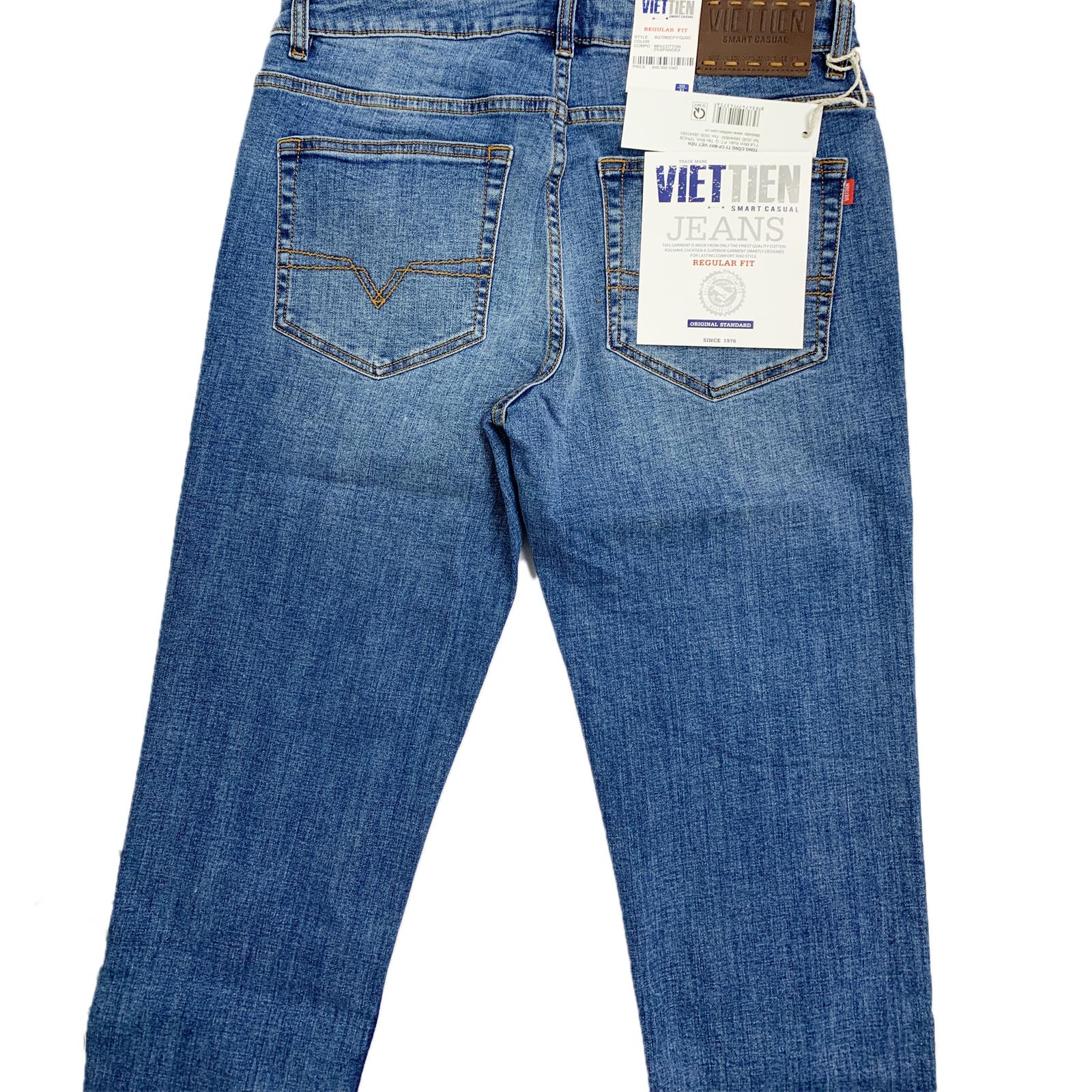 Quần Jeans nam dáng regular fit 6Q7092 - thương hiệu Viettien
