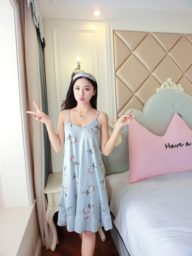 Đầm 2 dây mặc nhà,đồ ngủ họa tiết Haint Boutique Vn15