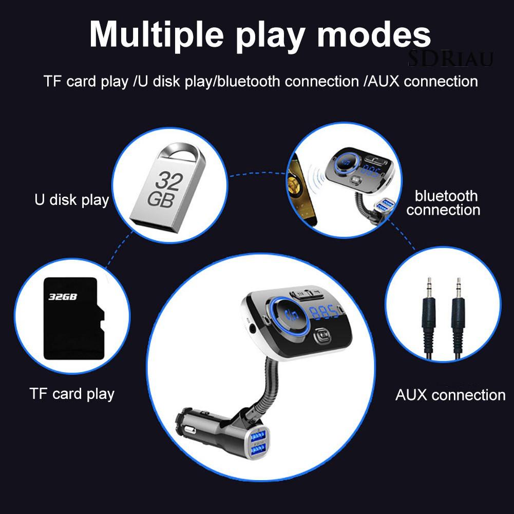 Củ Sạc Trên Xe Hơi Qcdz Kết Nối Bluetooth Tích Hợp Máy Nghe Nhạc Mp3 Và Phụ Kiện