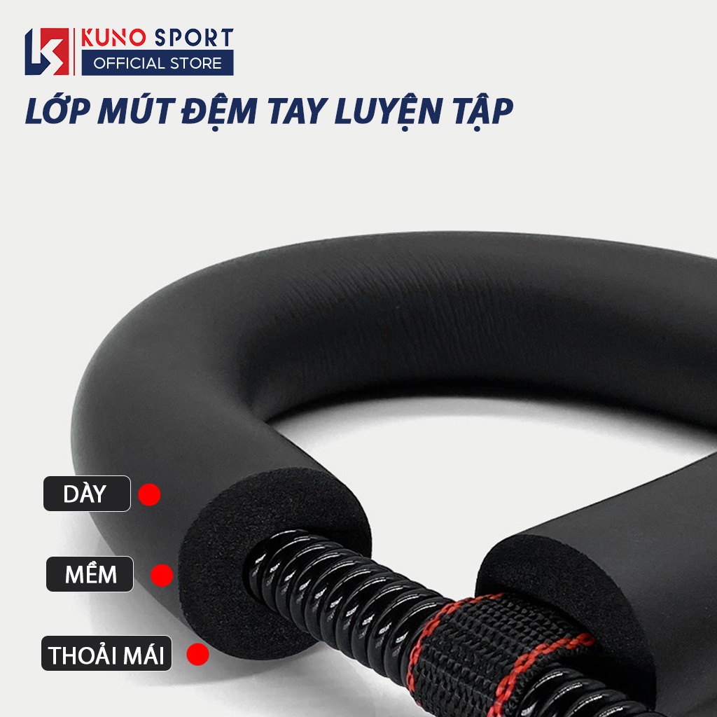 Dụng cụ tập cơ tay chữ U KUNO SPORT tập cơ tay cổ tay loại cao cấp dẻo dễ tập