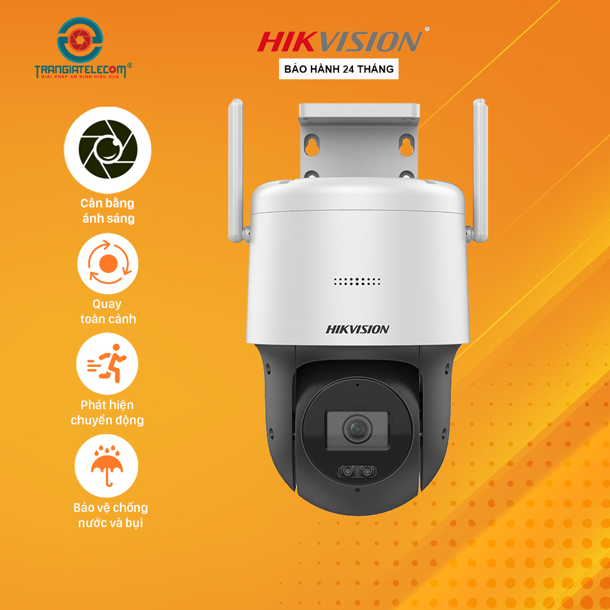 Camera IP Wifi 4MP HIKVISION DS-2DE2C400IW-DE/W Mini xoay 360 độ - Hàng chính hãng