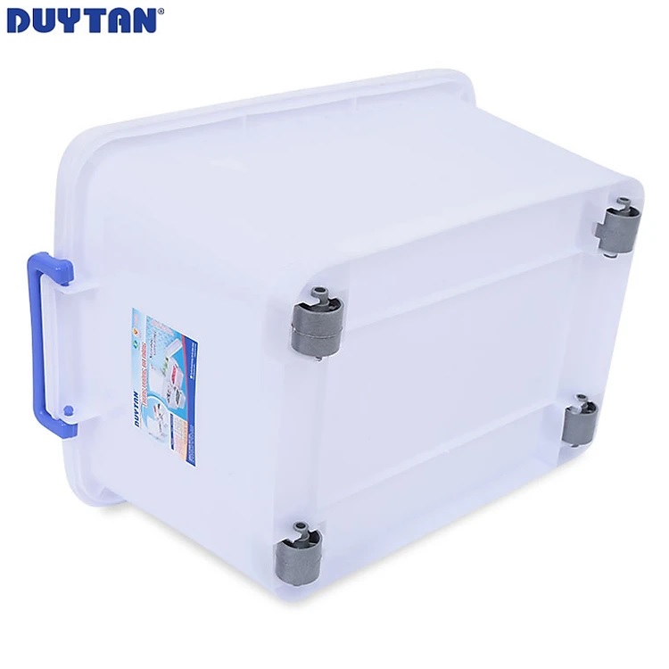 Thùng vuông nhựa Duy Tân 90 lít có bánh xe (70 x 49 x 41 cm) - 17496 - Hàng chính hãng