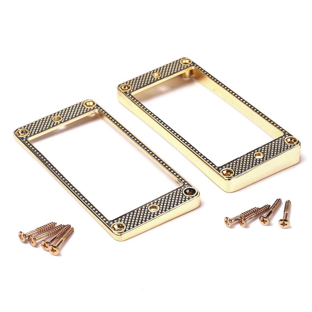 Metal Pickup Mounting Ring for LP SG Guitar w/ Screws Golden
