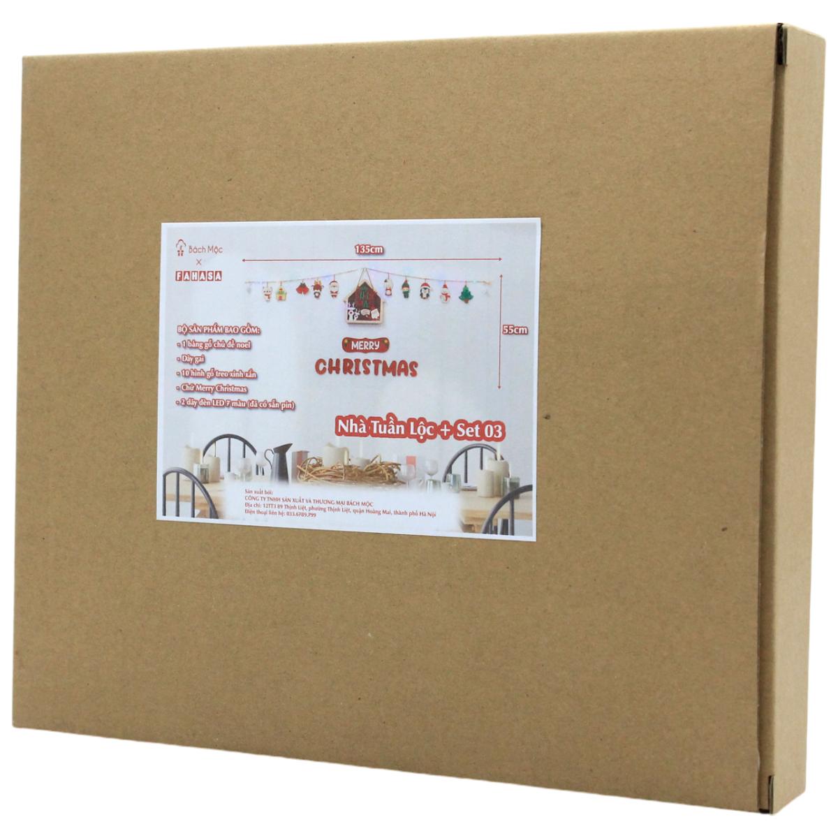 Dây Hình Gỗ Treo Tường Trang Trí Giáng Sinh - Bách Mộc - Nhà Tuần Lộc