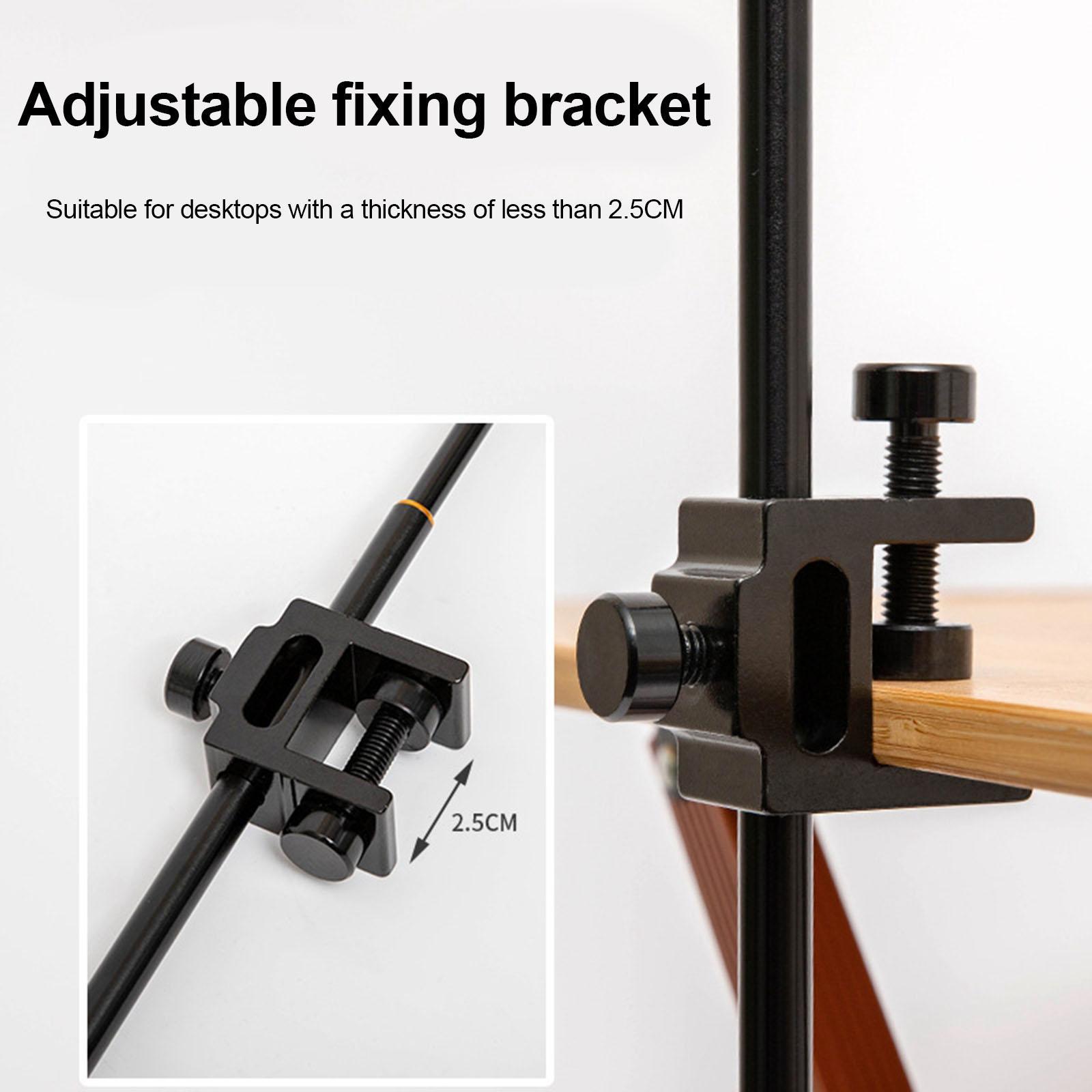 Portable Camping Lantern Stand, Lantern Holder, with Clamp & Stake, Lightweight Aluminum Alloy Removable Lantern Hanger, for Picnic Fishing