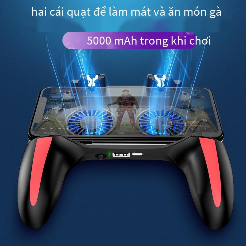 Phong cách mới nhất Bộ tản nhiệt điện thoại di động H10 ăn gà hiện vật quạt đôi trò chơi di động ăn nút gà Tay cầm làm mát trò chơi Jedi