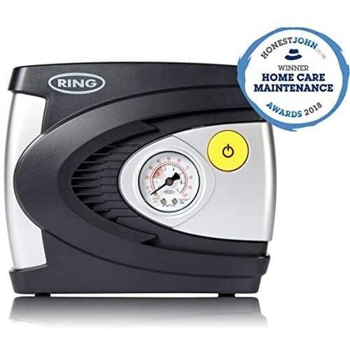Bơm Ô Tô Mini Tự Động Ring- RAC610, Ring Analogue Air Compressor, Bơm Lốp Ô Tô Mini Cầm Tay, Nhập Đức