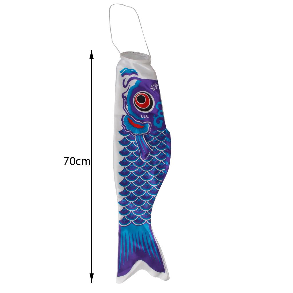 4-Piece 40cm Japanese Windsock Carp Flag Koi Nobori Sailfish Wind Streamer