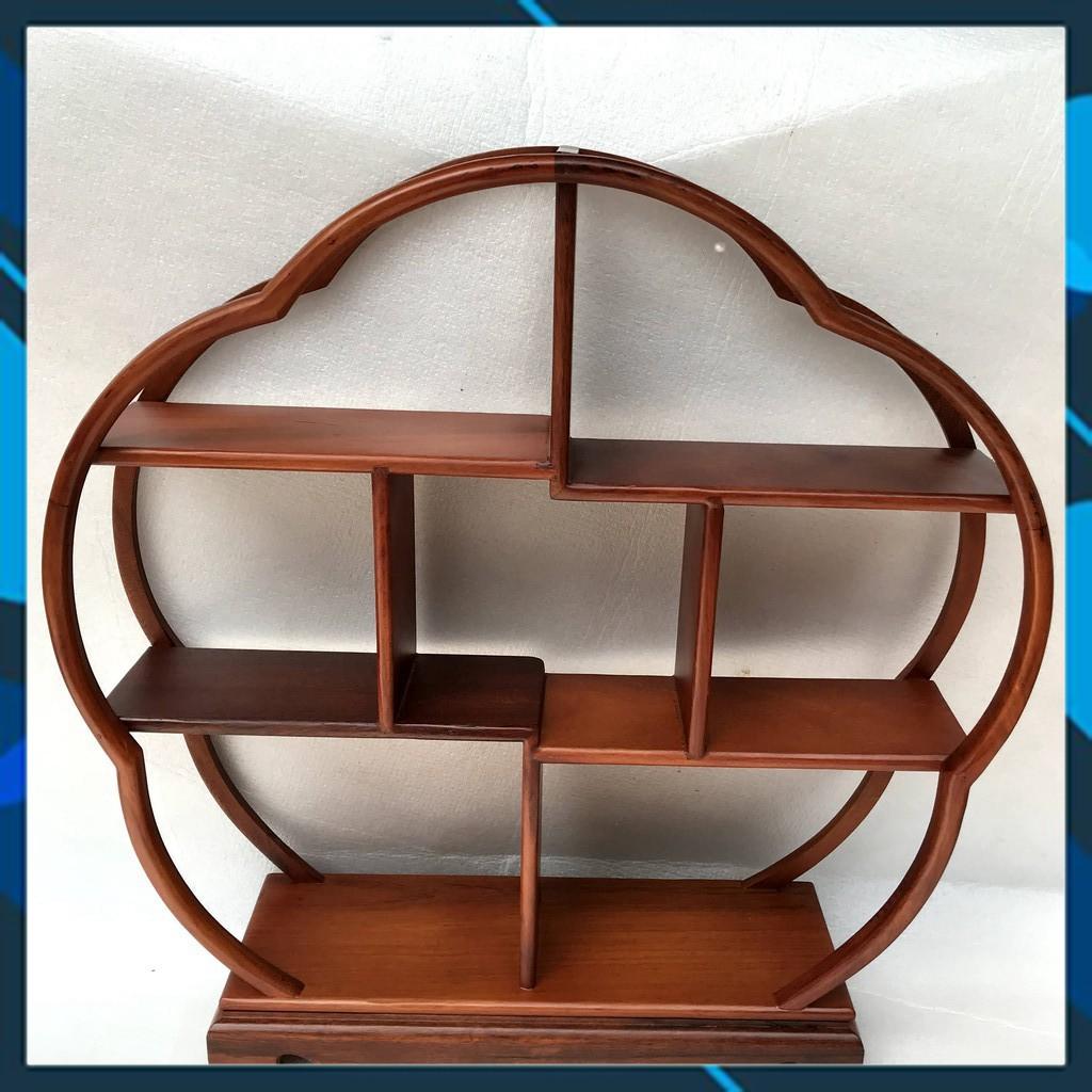 Kệ mini gia dụng gỗ gõ hình hoa