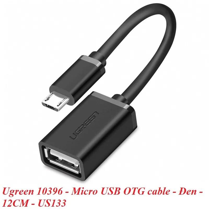 Ugreen UG10396US133TK 12CM màu Đen Cáp chuyển đổi MICRO USB sang USB âm hỗ trợ OTG - HÀNG CHÍNH HÃNG