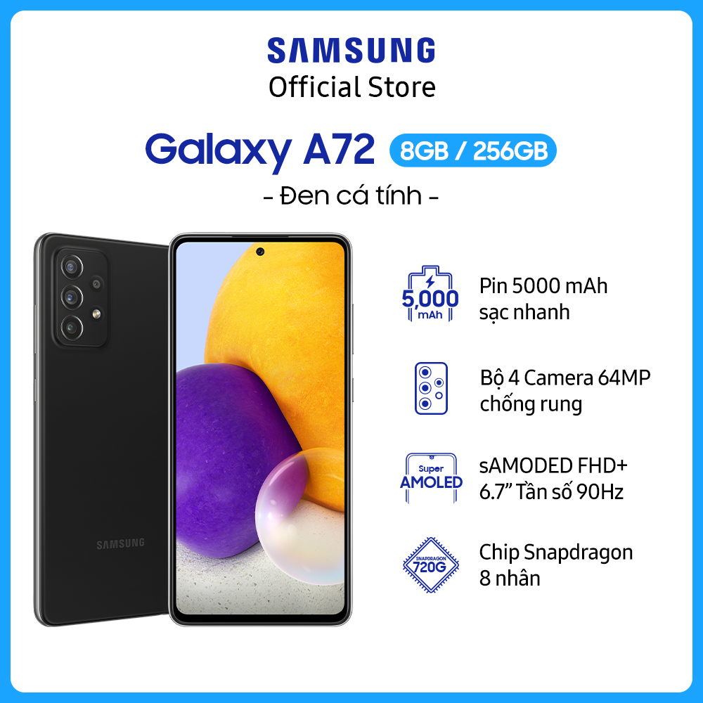 Điện Thoại Samsung Galaxy A72 (8GB/256GB) - Hàng Chính Hãng