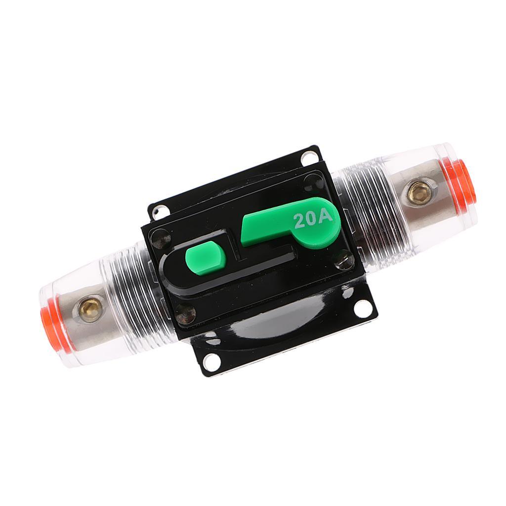 2pcs 20/40A Car Audio Inline Thermal Circuit Breaker Manual Reset Overload