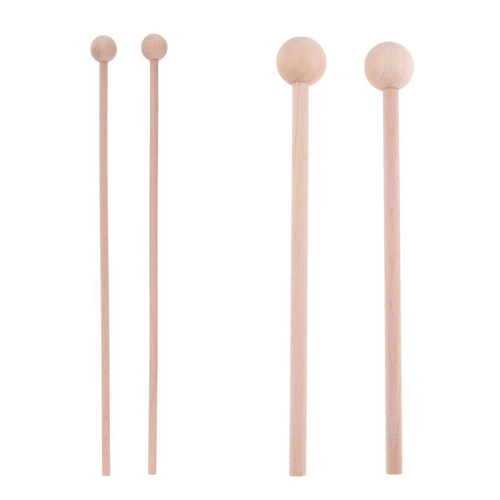 2x 1 Pair Wooden Tongue Drum Stick Mallets Percussion Instrument Accessory