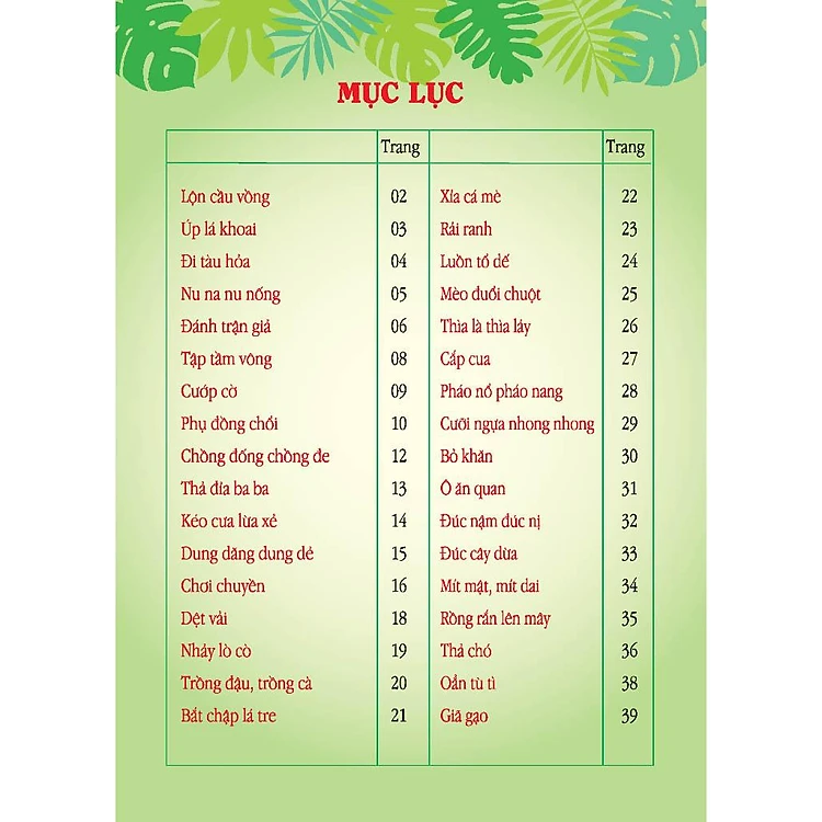 Đồng dao cho bé - Các trò chơi dân gian