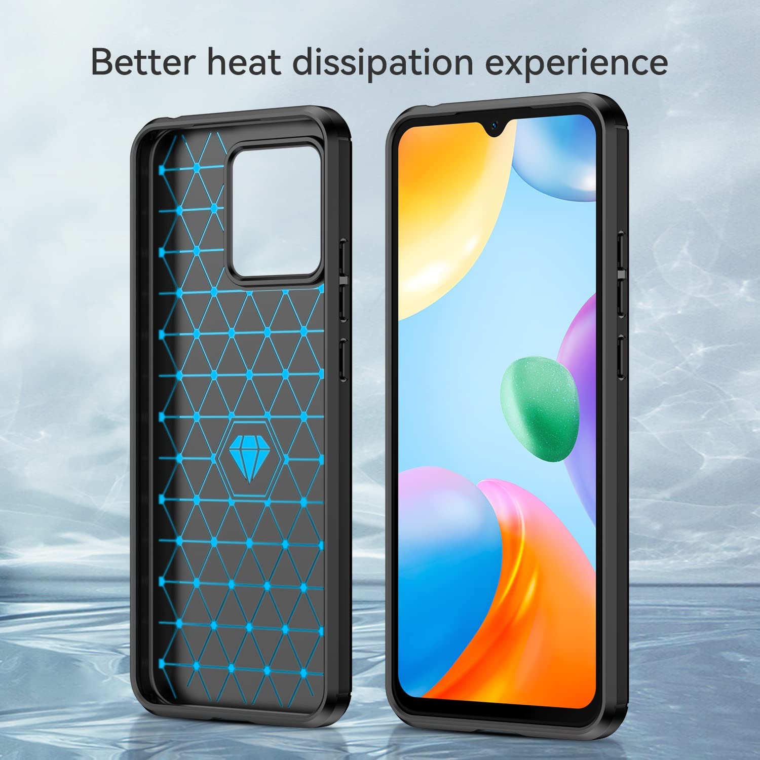 Ốp lưng chống sốc vân kim loại cho Xiaomi Redmi 10C hiệu Likgus - hàng nhập khẩu
