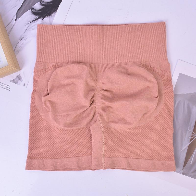 Tập luyện vòng eo cao yoga quần short thể thao quần short tập thể dục liền mạch phụ nữ cào mông chạy quần short thể thao quần legging Color: L Size: S
