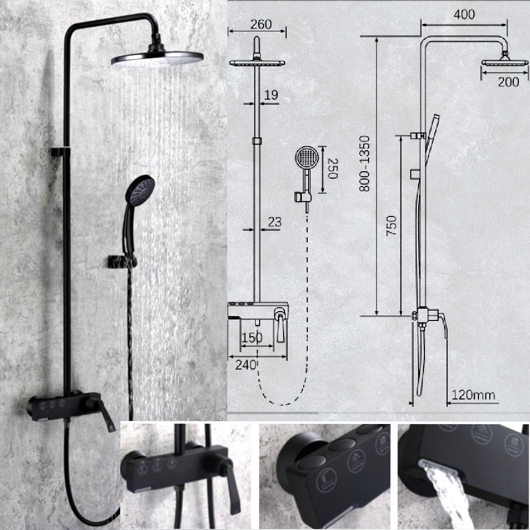 BỘ SEN TẮM ĐỒNG THAU NÓNG LẠNH EUROVINTO CAO CẤP MÃ V9B-YX