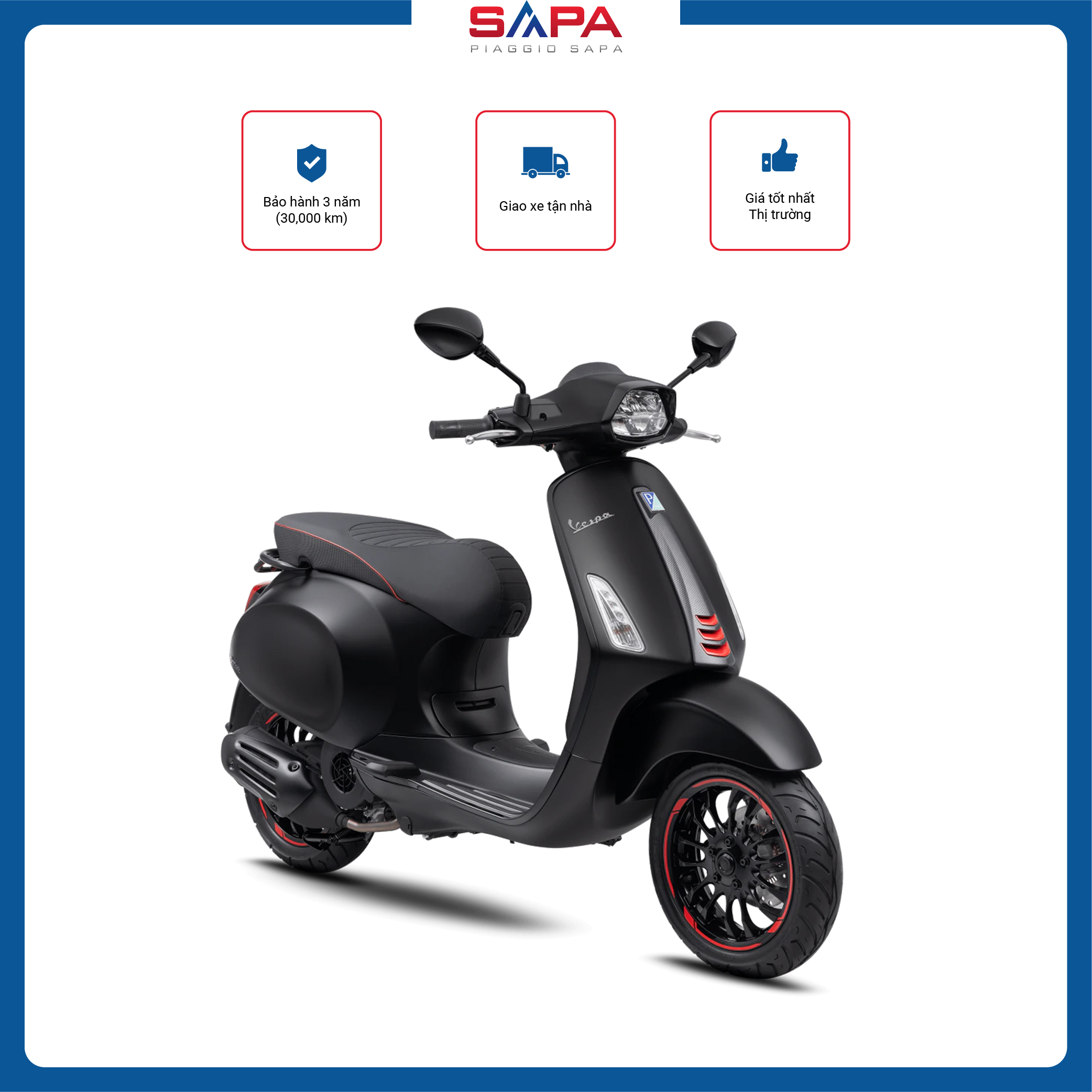 Xe Tay Ga Vespa Sprint Carbon 125