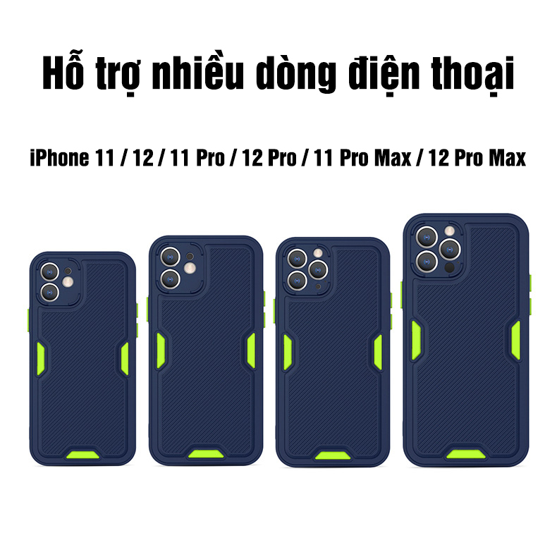 Ốp lưng chống sốc phong cách mới dành cho iPhone 11 / 12 / 11 Pro / 12 Pro / 11 Pro Max / 12 Pro Max - Hàng chính hãng