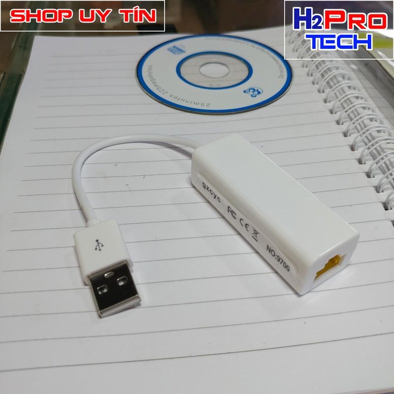 Bộ chuyển đổi USB ra LAN RJ45 (Trắng) USB 2.0 to fast Ethernet