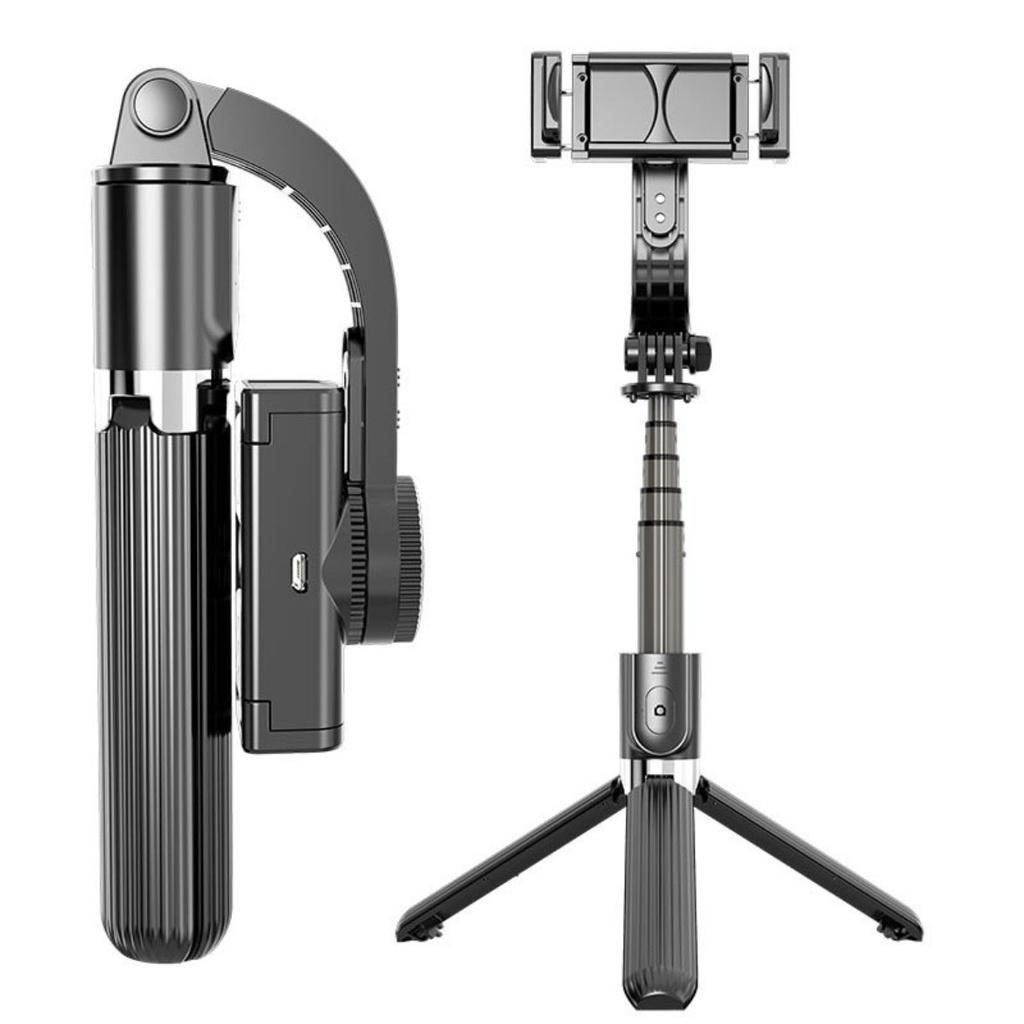 Gậy chống Rung Gimbal Stabilizer L08, Có 3 chân đỡ, có kèm nút bấm Blutooth hàng cao cấp