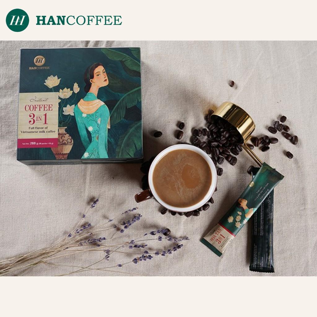 Cà Phê Hòa Tan 3IN1 Sấy Lạnh HANCOFFEE Đậm Hương Cà Phê, Thơm Nhẹ Mùi Sữa Hộp 5 Gói - HN3IN1S