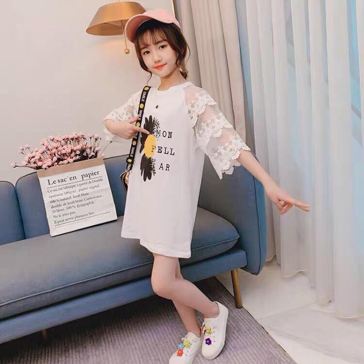 Váy Cho Bé Gái In Hoa Cúc Siêu Dễ Thương Hàng Quảng Châu Xịn Xò Từ 14 Kg Đến 28Kg