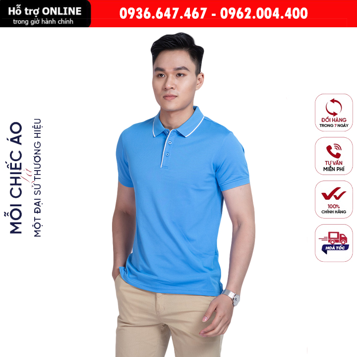 Áo thun nam POLO trơn vải cá sấu cotton cao cấp ngắn tay cực sang trọng