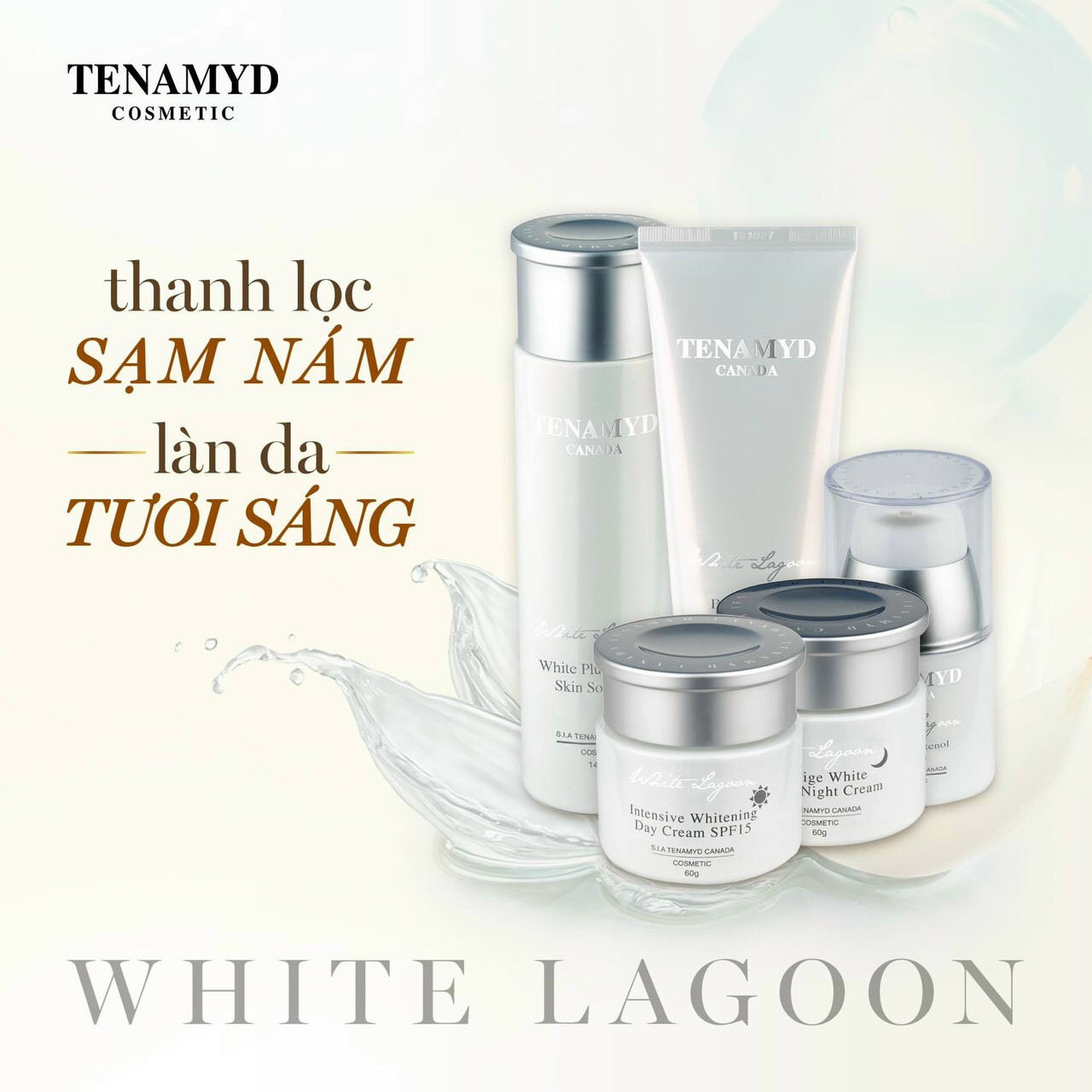 Sữa rửa mặt có hạt trắng mịn da TENAMYD 120ml - Pure White Refresh Scrub Foam Clearser