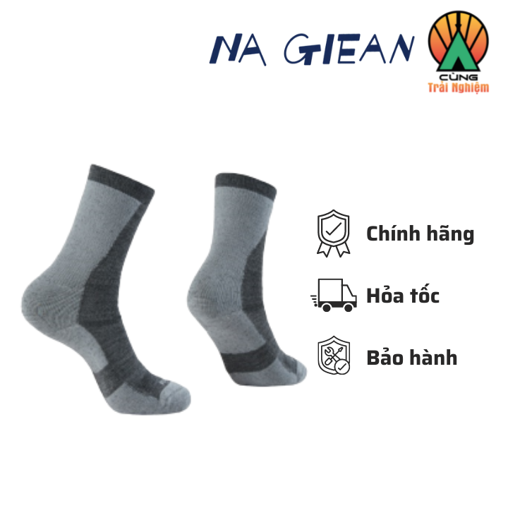 Tất Lông Cừu Merino Cao Cổ Cao Cấp Chuyên Dụng Thể Thao, Dã Ngoại, Leo Núi,Trekking Na Giean NGCM0002