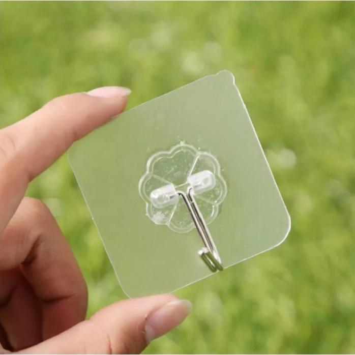 Sỉ 50 Móc Dán Tường Treo Quần Áo Chịu Lực Trong Suốt Siêu Bền Siêu Chắc Đa Năng H001