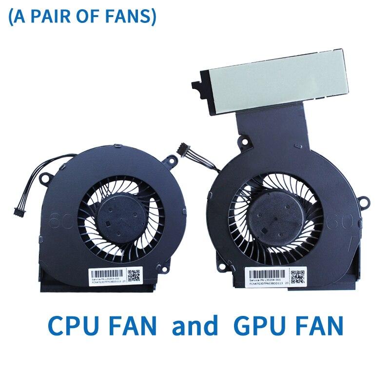 Mới Quạt Tản Nhiệt Cpu Gpu Cho Hp Gaming Nb Wasd 4 5 Pro Iv Omen 15-dc Tpn-q211 L30203-001 L30204-001 G3d
