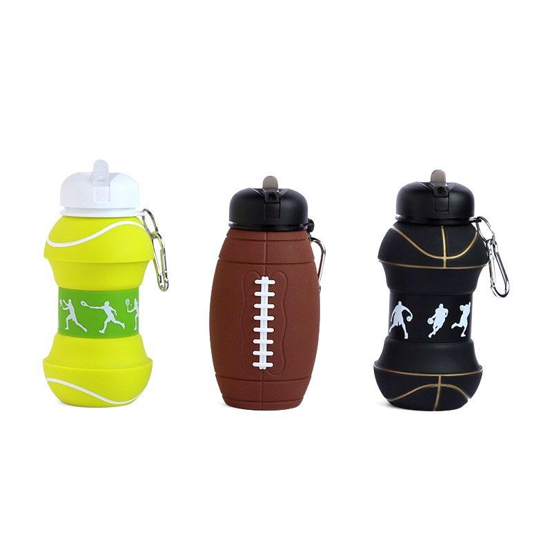 Bình Nước Có Thể Gấp Gọn Silicon Thể Thao Uống Nước 600ml - A-Football Bottle(550ML)