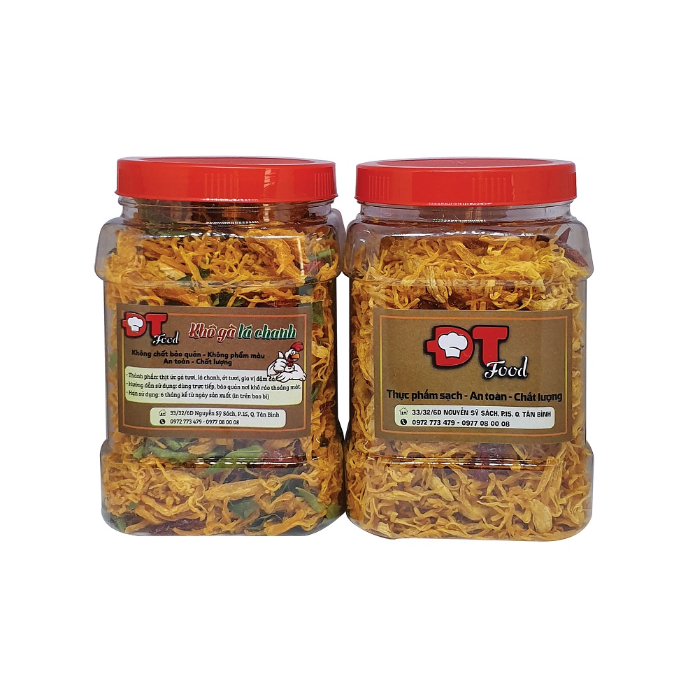 Combo Khô Gà Lá Chanh (500g) + Khô Gà Bơ Tỏi (500g)