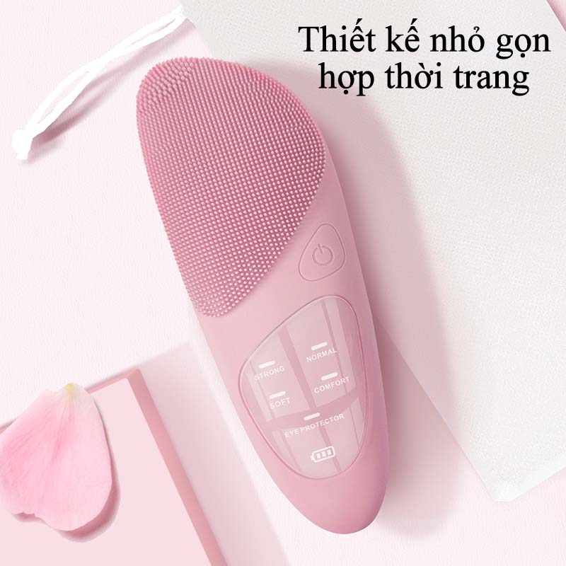 Máy Rửa Mặt Mini Cầm Tay Đa Năng Máy Massage Mặt Đầu Silicon Nén Nóng Giúp Sạch Sâu Da Chăm Sóc Mắt Đẩy Tinh Chất Dụng Cụ Làm Sạch Lỗ Chân Lông Và Tẩy Da Chết Dụng Cụ Làm Đẹp Gia Dụng Sạc USB - ML004