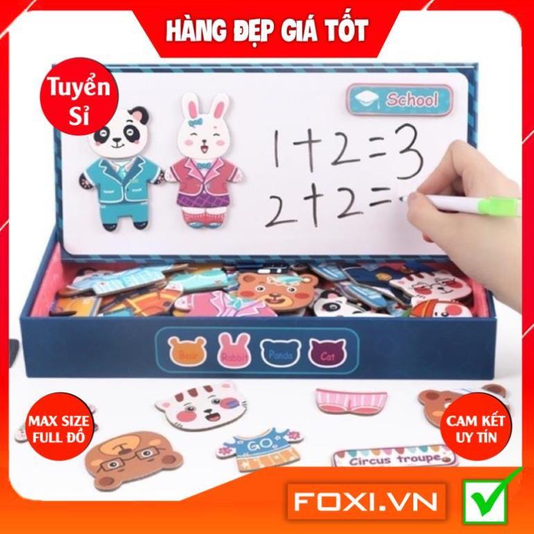 Đồ chơi ghép hình nam châm Foxi thay trang phục nhà gấu moondog nhiều Chủ đề chuyên nghiệp