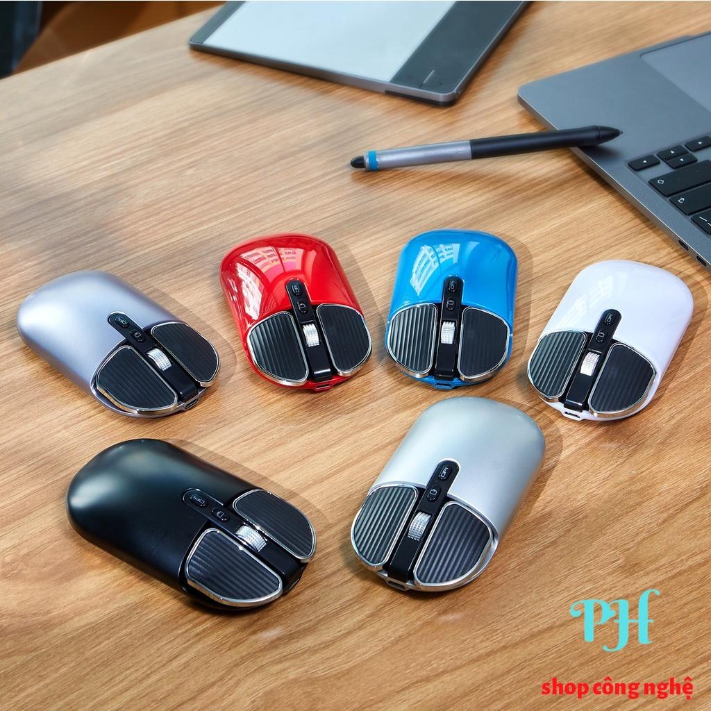 Chuột không dây - Chuột Bluetooth FMOUSE M203 pin sạc siêu mỏng Click chuột slient không tiếng ồn, DPI 1600 - Hàng chính hãng