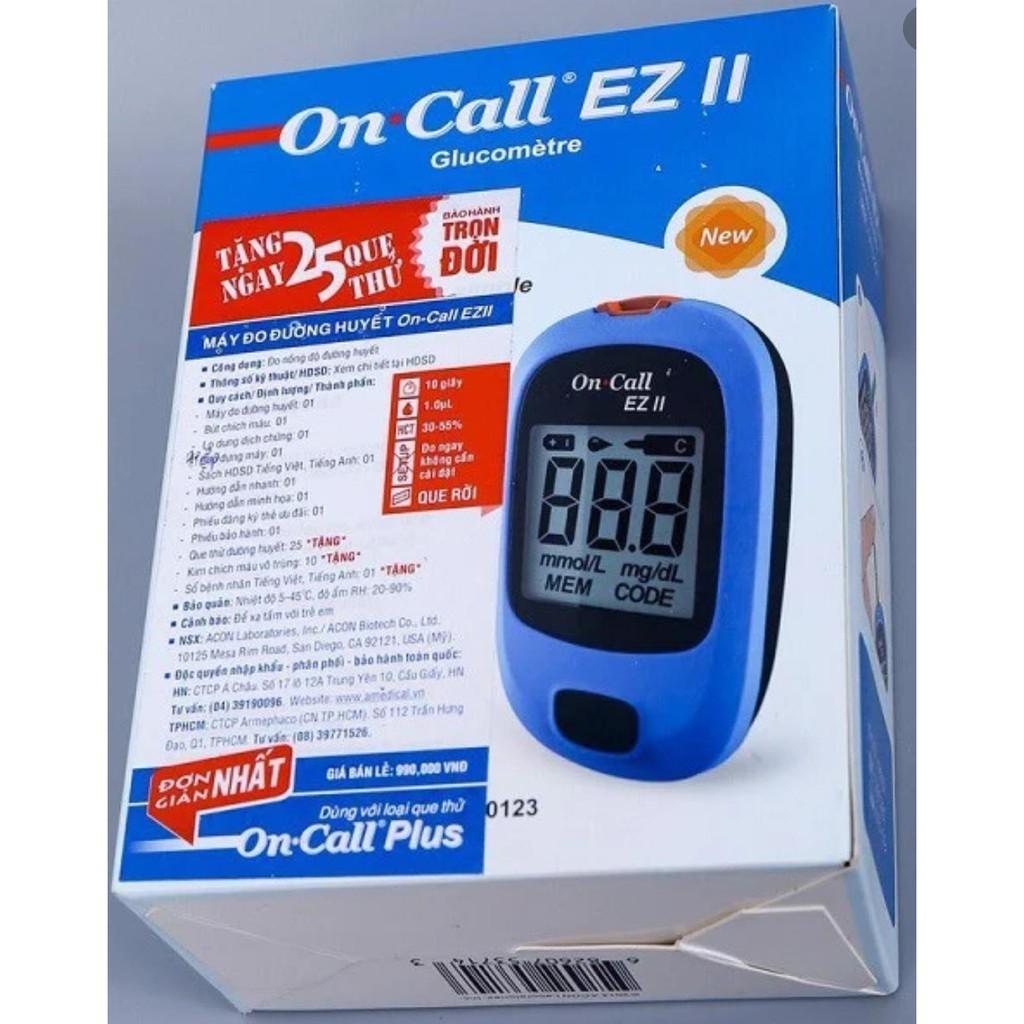 Máy đo đường huyết On Call EZ II (cần chọn thêm que test)