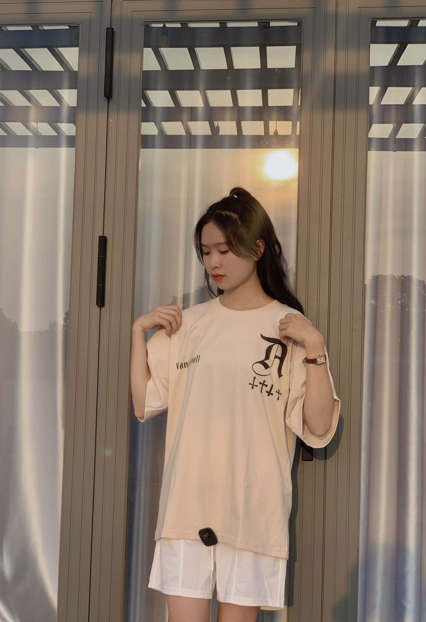 Áo thun trơn tay lỡ Local brand , Tee vancarhell chữ thập Unisex form rộng , oversize chất liệu cotton dày dặn Ulzzang - Gin Store