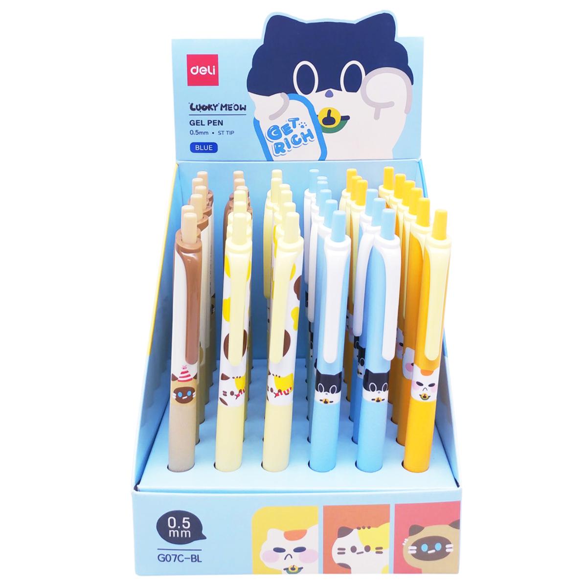 Bút Gel Khô Nhanh 0.5 mm - Deli Deli EG07C-BL - Mực Xanh (Màu Thân Bút Giao Ngẫu Nhiên)