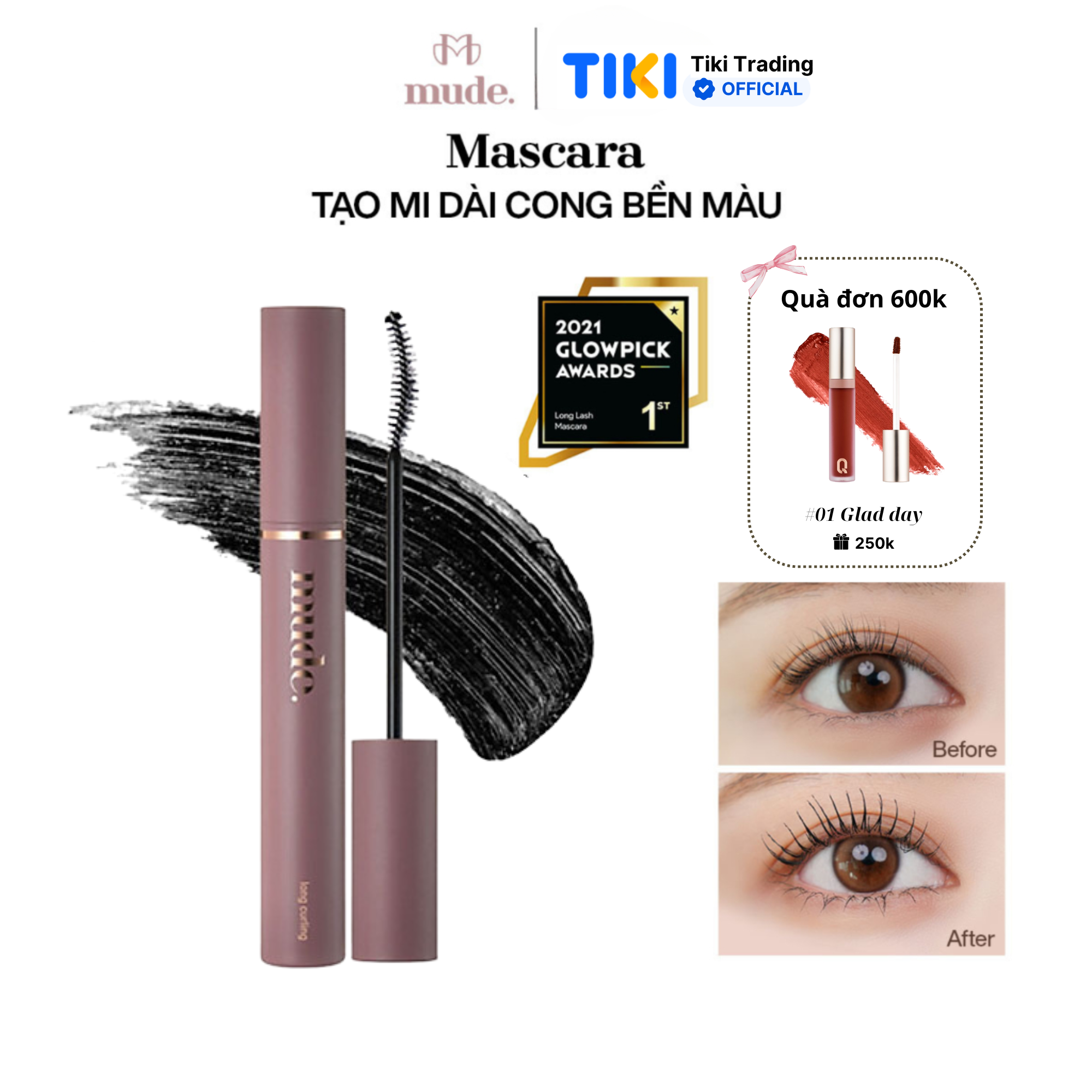 Mascara Chuốt Dài Mi 24H Mude Inspire Longlash Curling Mascara (10ml)