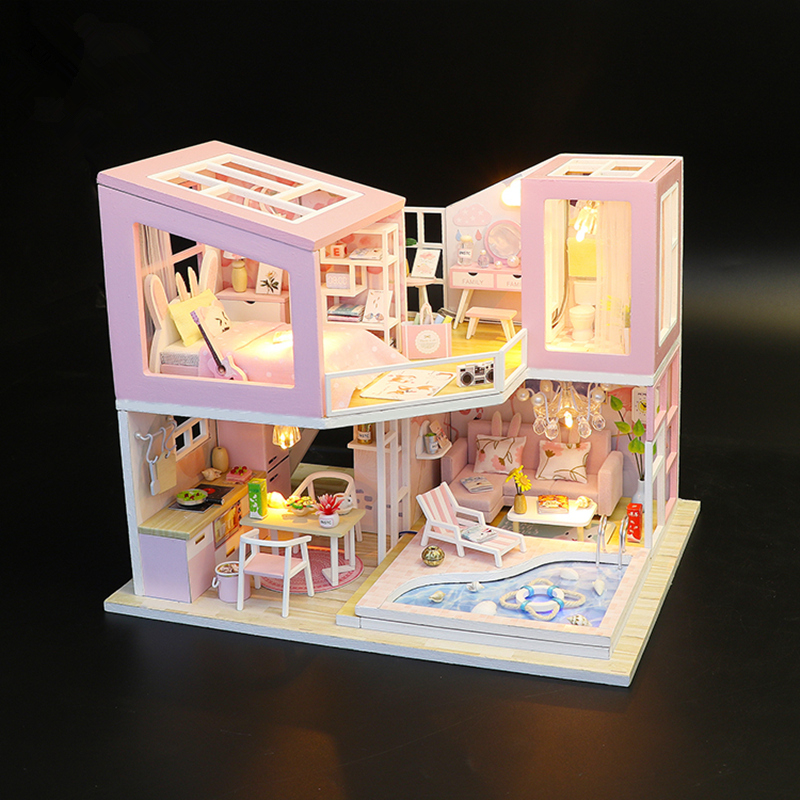 Mô hình nhà DIY Doll House First Meet Kèm Mica Chống bụi