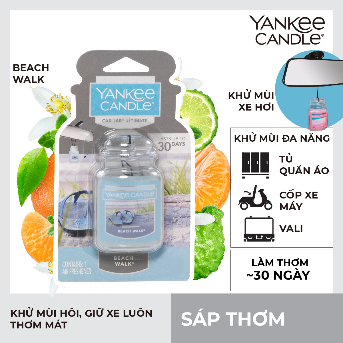 Sáp thơm xe Yankee Candle - Beach Walk