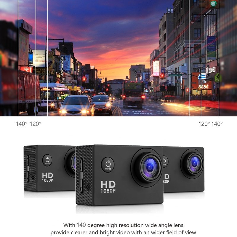 Camera Hành Trình ô tô, xe máy chất lượng 1080 Sports chống nước tuyệt đối đầy đủ phụ kiện gắn mũ bảo hiểm hoặc tay xe